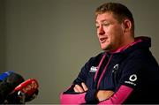 5 July 2022; Tadhg Furlong during an Ireland media conference at North Harbour Stadium in Auckland, New Zealand. Photo by Brendan Moran/Sportsfile