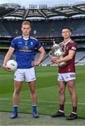 5 July 2022; Cavan footballer Padraig Faulkner and Westmeath footballer Ronan O'Toole are pictured at a GAA promotional event for the final of the inaugural Tailteann Cup between Cavan and Westmeath at Croke Park. Photo by Piaras Ó Mídheach/Sportsfile