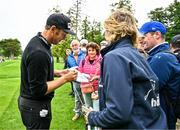 5 July 2022; Seamus Power of Ireland signs autographs during day two of the JP McManus Pro-Am at Adare Manor Golf Club in Adare, Limerick. Photo by Eóin Noonan/Sportsfile