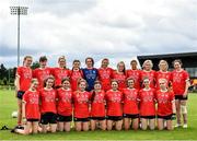 5 July 2022; The Cork Red team during the LGFA National Under 17 Player Development Programme Festival Day at the GAA National Games Development Centre in Abbotstown, Dublin. Photo by David Fitzgerald/Sportsfile