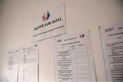 5 July 2022; The player fun wall during the LGFA National Under 17 Player Development Programme Festival Day at the GAA National Games Development Centre in Abbotstown, Dublin. Photo by David Fitzgerald/Sportsfile