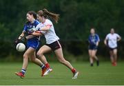 5 July 2022; Action from the match between Cork White and Waterford during the LGFA National Under 17 Player Development Programme Festival Day at the GAA National Games Development Centre in Abbotstown, Dublin. Photo by David Fitzgerald/Sportsfile