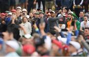 5 July 2022; Tiger Woods of USA watches his drive on the ninth hole during day two of the JP McManus Pro-Am at Adare Manor Golf Club in Adare, Limerick. Photo by Eóin Noonan/Sportsfile