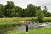 5 July 2022; Tiger Woods of USA chips onto the 4th green during day two of the JP McManus Pro-Am at Adare Manor Golf Club in Adare, Limerick. Photo by Ramsey Cardy/Sportsfile