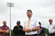 5 July 2022; LGFA President Micheál Naughton speaking during the LGFA National Under 17 Player Development Programme Festival Day at the GAA National Games Development Centre in Abbotstown, Dublin. Photo by David Fitzgerald/Sportsfile