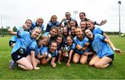 5 July 2022; The Dublin North team celebrate with the cup during the LGFA National Under 17 Player Development Programme Festival Day at the GAA National Games Development Centre in Abbotstown, Dublin. Photo by David Fitzgerald/Sportsfile