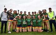 5 July 2022; Meath Na Boinne players celebrate with the shield during the LGFA National Under 17 Player Development Programme Festival Day at the GAA National Games Development Centre in Abbotstown, Dublin. Photo by David Fitzgerald/Sportsfile