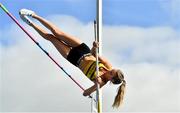 5 July 2022; Una Brice of Leevale AC, Cork, competing in the Cork 96 FM women's pole vault during the BAM Cork City Sports at Munster Technological University Athletics Stadium in Bishopstown, Cork. Photo by Sam Barnes/Sportsfile