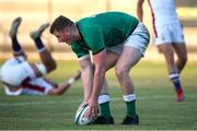 5 July 2022; Fionn Gibbons of Ireland scores try during the Six Nations U20 summer series match between Ireland and England at Payanini Centre in Verona, Italy. Photo by Roberto Bregani/Sportsfile