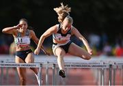 5 July 2022; Eefje Boons of Netherlands on her way to finishing second in the O'Leary Insurance 100m Hurdles Women Race 1 during the BAM Cork City Sports at Munster Technological University Athletics Stadium in Bishopstown, Cork. Photo by Sam Barnes/Sportsfile