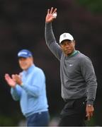 5 July 2022; Tiger Woods of USA after finishing his round on day two of the JP McManus Pro-Am at Adare Manor Golf Club in Adare, Limerick. Photo by Ramsey Cardy/Sportsfile