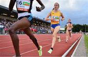 5 July 2022; Sarah Healy of Ireland on her way to winning the BAM Ireland women's 3000m during the BAM Cork City Sports at Munster Technological University Athletics Stadium in Bishopstown, Cork. Photo by Sam Barnes/Sportsfile