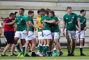 5 July 2022; Ireland players celebrate after the Six Nations U20 summer series match between Ireland and England at Payanini Centre in Verona, Italy. Photo by Roberto Bregani/Sportsfile