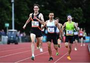 5 July 2022; Cathal Doyle of Ireland, left, on his way to winning the Johnson Controls men's mile during the BAM Cork City Sports at Munster Technological University Athletics Stadium in Bishopstown, Cork. Photo by Sam Barnes/Sportsfile