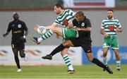 5 July 2022; Chris McCann of Shamrock Rovers in action against Zachary Crech of Hibernians during the UEFA Champions League 2022/23 First Qualifying Round First Leg match between Shamrock Rovers and Hibernians at Tallaght Stadium in Dublin. Photo by Stephen McCarthy/Sportsfile