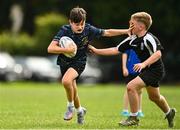 6 July 2022; Niall Farran, aged 12, left, and David Kelly, aged 12, during the 2022 Bank of Ireland Leinster Rugby Summer Camp at Wanderers FC in Dublin. Photo by Sam Barnes/Sportsfile