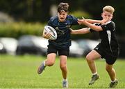 6 July 2022; Niall Farran, aged 12, left, and David Kelly, aged 12, during the 2022 Bank of Ireland Leinster Rugby Summer Camp at Wanderers FC in Dublin. Photo by Sam Barnes/Sportsfile