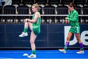 6 July 2022; Christina Hamill, left and Ellen Curran of Ireland warm up before the FIH Women's Hockey World Cup Pool A match between Ireland and Germany at Wagener Stadium in Amstelveen, Netherlands. Photo by Jeroen Meuwse/Sportsfile