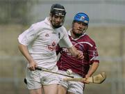 16 May 2004; Ciaran Divilly, Kildare, in action against Paul Greyville, Westmeath. Guinness Leinster Senior Hurling Championship, Westmeath v Kildare, Cusack Park, Mullingar, Co. Westmeath. Picture credit; Pat Murphy / SPORTSFILE