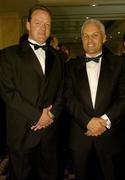 19 May 2004; Former Irish rugby International Mick Galwey with Referee Alan Lewis at the O2 Irish Rugby Union Players Association Awards at the Burlington Hotel, Dublin. Picture credit; Brendan Moran / SPORTSFILE