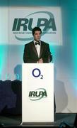 19 May 2004; BBC TV presenter and MC Craig Doyle speaking at the O2 Irish Rugby Union Players Association Awards at the Burlington Hotel, Dublin. Picture credit; Brendan Moran / SPORTSFILE