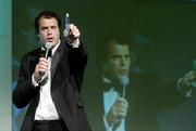 19 May 2004; Former England rugby International Martin Bayfield calling the bids during the auction at the O2 Irish Rugby Union Players Association Awards at the Burlington Hotel, Dublin. Picture credit; Brendan Moran / SPORTSFILE