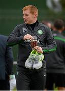 9 August 2013; Glasgow Celtic manager Neil Lennon during squad training ahead of the Dublin Decider against Liverpool on Saturday. Glasgow Celtic Squad Training, Gannon Park, Malahide, Dublin. Picture credit: David Maher / SPORTSFILE