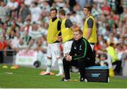 10 August 2013; Glasgow Celtic XI manager Neil Lennon during the game. Dublin Decider, Liverpool XI v Glasgow Celtic XI, Aviva Stadium, Lansdowne Road, Dublin. Picture credit: Oliver McVeigh / SPORTSFILE