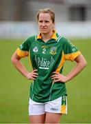 10 August 2013; A dejected Eileen Rahill, Meath, after the game. TG4 All-Ireland Ladies Football Senior Championship, Round 2, Qualifier, Laois v Meath, St. Brendan’s Park, Birr, Co. Offaly. Photo by Sportsfile
