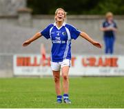 10 August 2013; Ellen Healy, Laois, celebrates after the game. TG4 All-Ireland Ladies Football Senior Championship, Round 2, Qualifier, Laois v Meath, St. Brendan’s Park, Birr, Co. Offaly. Photo by Sportsfile