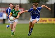 10 August 2013; Emma Troy, Meath, in action against Jane Moore, Laois. TG4 All-Ireland Ladies Football Senior Championship, Round 2, Qualifier, Laois v Meath, St. Brendan’s Park, Birr, Co. Offaly. Photo by Sportsfile