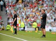 10 August 2013; Liverpool XI manager Brendan Rodgers looks on from the sideline. Dublin Decider, Liverpool XI v Glasgow Celtic XI, Aviva Stadium, Lansdowne Road, Dublin. Picture credit: Oliver McVeigh / SPORTSFILE