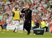 10 August 2013; Glasgow Celtic XI manager Neil Lennon watches on from the sideline during the game. Dublin Decider, Liverpool XI v Glasgow Celtic XI, Aviva Stadium, Lansdowne Road, Dublin. Picture credit: Oliver McVeigh / SPORTSFILE