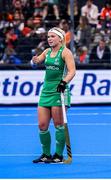 6 July 2022; Caoimhe Perdue of Ireland looks dejected after the FIH Women's Hockey World Cup Pool A match between Ireland and Germany at Wagener Stadium in Amstelveen, Netherlands. Photo by Jeroen Meuwsen/Sportsfile
