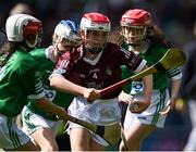 3 July 2022; Isabelle Lambert, St Brigid's NS, Castleknock, Dublin, representing Galway during the INTO Cumann na mBunscol GAA Respect Exhibition Go Games before the GAA Hurling All-Ireland Senior Championship Semi-Final match between Limerick and Galway at Croke Park in Dublin. Photo by Piaras Ó Mídheach/Sportsfile