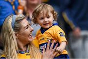 2 July 2022; Clare supporters at the GAA Hurling All-Ireland Senior Championship Semi-Final match between Kilkenny and Clare at Croke Park in Dublin. Photo by Piaras Ó Mídheach/Sportsfile