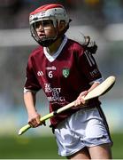 3 July 2022; Erin May McCabe, Dromin NS, Dunleer, Louth, representing Galway during the INTO Cumann na mBunscol GAA Respect Exhibition Go Games before the GAA Hurling All-Ireland Senior Championship Semi-Final match between Limerick and Galway at Croke Park in Dublin. Photo by Piaras Ó Mídheach/Sportsfile