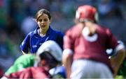3 July 2022; Referee Catherine O'Mahoney, Crecora NS, Crecora, Limerick during the INTO Cumann na mBunscol GAA Respect Exhibition Go Games before the GAA Hurling All-Ireland Senior Championship Semi-Final match between Limerick and Galway at Croke Park in Dublin. Photo by Piaras Ó Mídheach/Sportsfile