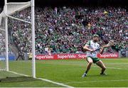 3 July 2022; Nickie Quaid of Limerick is beaten for a shot by Brian Concannon of Galway, not pictured, for Galway's first goal during the GAA Hurling All-Ireland Senior Championship Semi-Final match between Limerick and Galway at Croke Park in Dublin. Photo by Piaras Ó Mídheach/Sportsfile