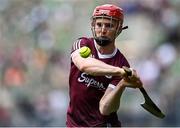 3 July 2022; Tom Monaghan of Galway scores a point during the GAA Hurling All-Ireland Senior Championship Semi-Final match between Limerick and Galway at Croke Park in Dublin. Photo by Piaras Ó Mídheach/Sportsfile