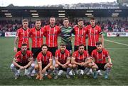 7 July 2022; The Derry City team before the UEFA Europa Conference League 2022/23 First Qualifying Round First Leg match between Derry City and Riga at the Ryan McBride Brandywell Stadium in Derry. Photo by Stephen McCarthy/Sportsfile