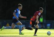 7 July 2022; Dawson Devoy of Bohemians in action against Thomas Lonergan of UCD during the SSE Airtricity League Premier Division match between UCD and Bohemians at UCD Bowl in Belfield, Dublin. Photo by George Tewkesbury/Sportsfile