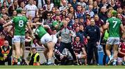 3 July 2022; Galway manager Henry Shefflin reacts during the GAA Hurling All-Ireland Senior Championship Semi-Final match between Limerick and Galway at Croke Park in Dublin. Photo by Piaras Ó Mídheach/Sportsfile