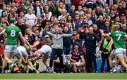 3 July 2022; Galway manager Henry Shefflin reacts during the GAA Hurling All-Ireland Senior Championship Semi-Final match between Limerick and Galway at Croke Park in Dublin. Photo by Piaras Ó Mídheach/Sportsfile