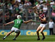 3 July 2022; Cathal Mannion of Galway in action against Kyle Hayes of Limerick during the GAA Hurling All-Ireland Senior Championship Semi-Final match between Limerick and Galway at Croke Park in Dublin. Photo by Piaras Ó Mídheach/Sportsfile