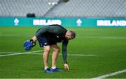 8 July 2022; Head coach Andy Farrell checks the pitch during the Ireland rugby squad captain's run at Forsyth Barr Stadium in Dunedin, New Zealand. Photo by Brendan Moran/Sportsfile