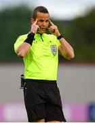 5 July 2022; Referee Morten Krogh during the UEFA Champions League 2022/23 First Qualifying Round First Leg match between Shamrock Rovers and Hibernians at Tallaght Stadium in Dublin. Photo by George Tewkesbury/Sportsfile