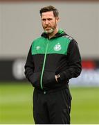 5 July 2022; Shamrock Rovers manager Stephen Bradley before the UEFA Champions League 2022/23 First Qualifying Round First Leg match between Shamrock Rovers and Hibernians at Tallaght Stadium in Dublin. Photo by Stephen McCarthy/Sportsfile