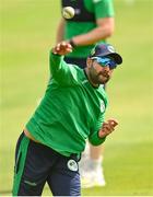 08 July 2022; Simi Singh during an Ireland mens cricket training session at Malahide Cricket Club in Dublin. Photo by Ramsey Cardy/Sportsfile