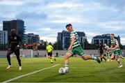 5 July 2022; Justin Ferizaj of Shamrock Rovers during the UEFA Champions League 2022/23 First Qualifying Round First Leg match between Shamrock Rovers and Hibernians at Tallaght Stadium in Dublin. Photo by Stephen McCarthy/Sportsfile